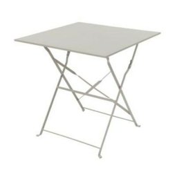 Essenciel Green - Table De Jardin Pliante Bistrot Carrée 2 Personnes Gris 70x70CM- Meuble de jardin