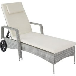 Bain de soleil métal 6 positions avec roulettes - chaise longue, transat bain de soleil, transat
