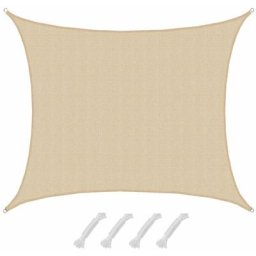 Amanka - 6x5 Voile d'Ombrage Perméable à l'Eau - Toile Ombrage Voile Voile Rectangulaire Jardin