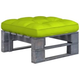 Pouf palette de jardin Bois de pin imprégné de gris Vidaxl Vert vif
