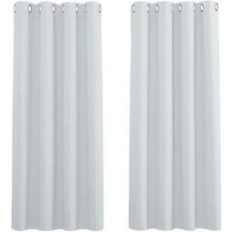 Rideaux Occultants Thermiques - Lot de 2 Rideau Panneaux à Oeillets / Insonorisation Coulissant