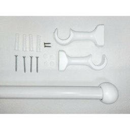 Tringle à Rideaux en Bois, ø 28 mm, Kit Tringle à Rideaux Complet Avec Embouts et Supports,