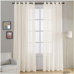 Acomoda Textil - 2 Rideau translucide pour windows Beige 150x260 cm .