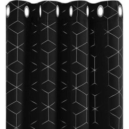 Lot de 2 Rideaux Halloween Noir Occultants à Oeillets Isolant Thermique Anti Froid, Rideaux Motif