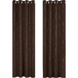 Lot de 2 Rideaux Occultant à Oeillets Rideaux Chambre Adulte Rideaux Salon Moderne Chocolat