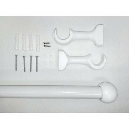 Tringle à Rideaux en Bois, Ø 28 mm, Kit Tringle à Rideaux Complet Avec Embouts et Supports,