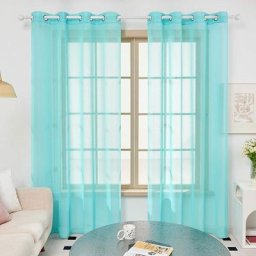 Lot de 2 Rideaux Voile, Rideau à Oeillets, Super Souple Decoratif Salon Chambre Fille Bebe, 140x145