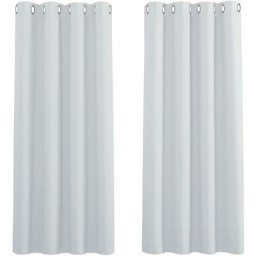Rideaux Occultants Thermiques - Lot de 2 Rideau Panneaux à Oeillets / Insonorisation Coulissant