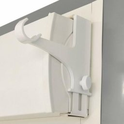 Store Menuiserie - 2 supports sans perçage, blanc, caisson de volet roulant, pour tringle à rideau