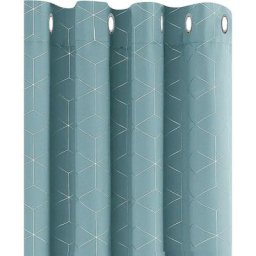Deconovo - Lot de 2 Rideaux Occultants Thermique Anti Froid Isolant Rideau Salon Moderne a Oeillets