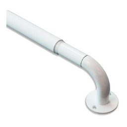 Store Menuiserie - Kit Tringle à Rideaux Incurvée Extensible avec Support à Visser blanc