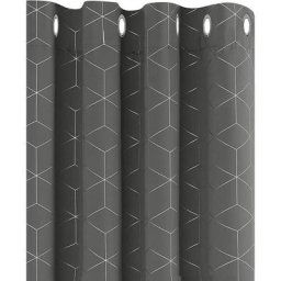 Lot de 2 Rideau Occultant Thermique Anti Froids Adulte Géométriques Cubes Motif DécArgenteation à