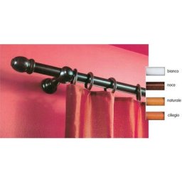 Capaldo - Tringle à rideau en bois naturel mm.35 longueur cm.180 avec déchirure sans supports