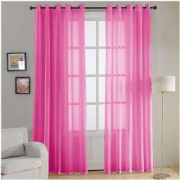 Acomoda Textil - 2 Rideau translucide pour windows Rose 150x260 cm .