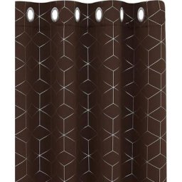 Lot de 2 Rideaux à Oeillets Occultants Argente Isolant Rideau Motif Géométriques pour Salon Chambre