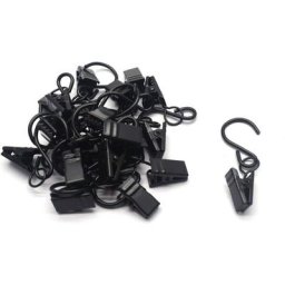 Accessoires rideau Pinces de fixation pour tringles à rideaux, crochets de suspension, paquet de 20