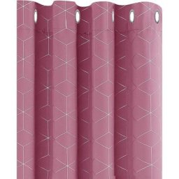 Deconovo Lot de 2 Rideau Occultant Rideaux Balcon Intérieur à Oeillet Motif Geometique Imprimés