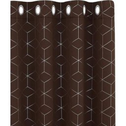 Lot de 2 Rideaux à Oeillets Occultants Rideau Motif Géométriques pour Salon Chambre Argente Isolant