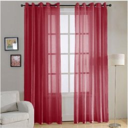 Acomoda Textil - 2 Rideau translucide pour windows Grenat 150x260 cm .