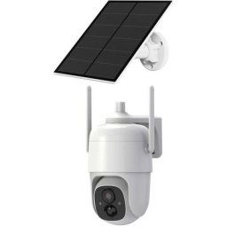 Caméra ptz WiFi extérieure 360° avec batterie sans fil 900mAh compatible Solar Alexa