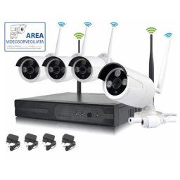 Housecurity - kit de télésurveillance sans fil full hd ip 4 caméras 2 mpx wifi