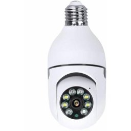 Caméra WiFi 360 Panoramique Ampoule 1080P Caméra de Sécurité avec 2,4 GHz et 5 GHz Double WiFi 360