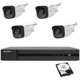 Hikvision - poe kit 4 channel nvr 2 mpx H265 cloud ip video surveillance hd 2 tb