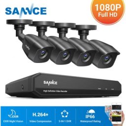 Sannce - Système de sécurité vidéo domestique 1080P avec dvr 1080N avec 4 caméras StyleB – Sans