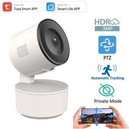 Tuya Smart WiFi 3MP ip Camera Securite Suivi Automatique Detection de Mouvement Interphone Vocal