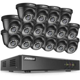 16CH 5MP Lite système de vidéosurveillance 16pcs 2.0MP caméras dôme de sécurité extérieures Kit de