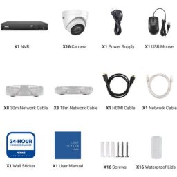Kit de vidéosurveillance 4K Ultra hd PoE Système de sécurité vidéo en réseau 16CH nvr de
