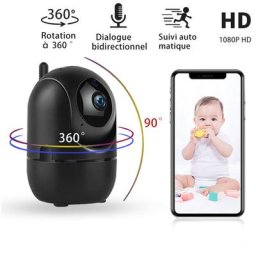 Babyphone Video Wi-Fi Camera Camera Moniteur Bebe Sans Fil Video Hd Avec Detecteur De Mouvement