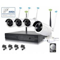 Housecurity - kit de télésurveillance sans fil full hd ip 4 caméras 2 mpx 2 tb wifi