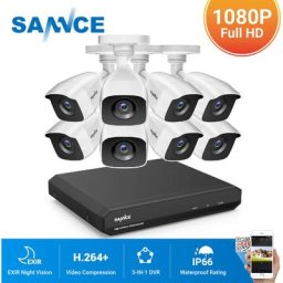 Sannce - 8CH 1080p système de caméra de sécurité 5 en 1 cctv dvr enregistreur Surveillance vidéo