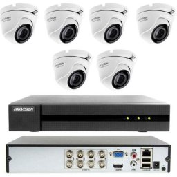 Hikvision - kit de vidéosurveillance cloud dvr 8 canaux 6 caméras 4MP ahd 500GB