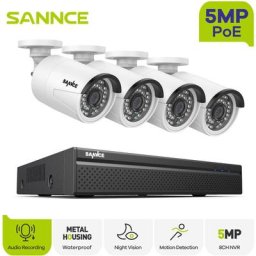 Annke Système de vidéosurveillance nvr Wi-Fi 8CH 1080P fhd avec écran lcd de 12 pouces, économiseur
