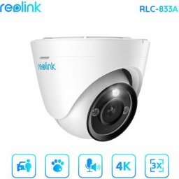 Caméra de Surveillance 4K PoE Extérieure, Zoom Optique 3X, Détection Personne/Véhicule, Vision