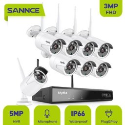 5MP hd Système de caméra de sécurité nvr sans fil avec caméras WiFi 3MP Stream Accès à distance et