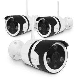 Caméra de surveillance extérieure Avidsen ip Wifi 720 p - application protect home - Lot de 3