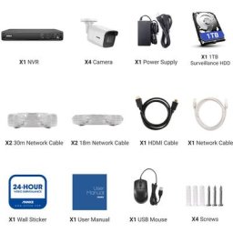 Annke - Kit de vidéosurveillance Système de sécurité vidéo réseau 8CH 4K Ultra hd PoE - Disque dur