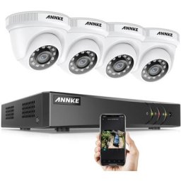 Annke Kit caméra de surveillance filaire 4CH 5MP DVR enregistreur + 4 caméra HD 1080P extérieur