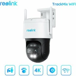 4K ptz Camera Surveillance WiFi 2,4/5 GHz à Double Objectif, Zoom 6X, Détection