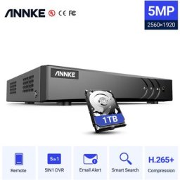Annke - dvr 5mp lite à 8 canaux - Disque Dur de 1TB inclus