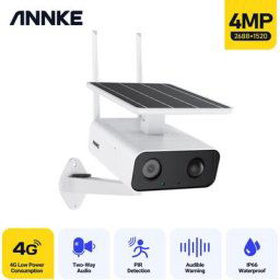 Caméra de sécurité extérieure à énergie solaire 4G lte, 100% sans fil, résolution 4MP, batterie