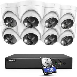 5MP Kit de Surveillance Filaire 8CH dvr H.265 Pro+ et 8 Caméra de Surveillance Sécurité pour la