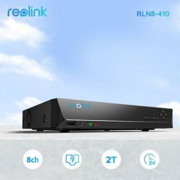 Reolink - Caméra de Sécurité PoE nvr Enregistreur 8 Canaux à Domicile avec Disque Dur de 2TO