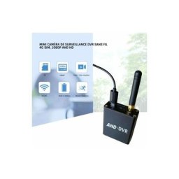 Mini caméra de surveillance DVR sans fil 4G Sim, 1080p AHD HD - Grand angle, Vision nocturne,