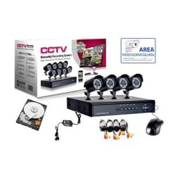 Housecurity - kit de surveillance vidéo 4 caméras infrarouges HD160 + dvr + alimentation + câbles