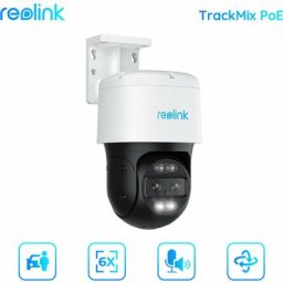 4K ptz Caméra Extérieur PoE,Double Objectif,Zoom Hybride 6X,Suivi Automatique,Vision Nocturne en