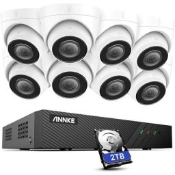 5MP 8CH PoE Kit Caméra de Surveillance Extérieure, Kit Vidéo Surveillance avec 2To nvr et 8 x 5MP